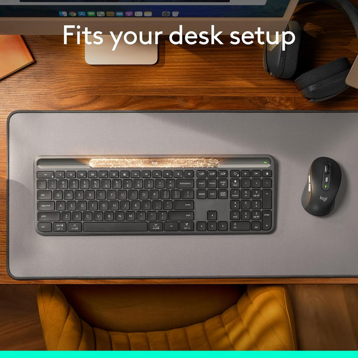 Logitech Signature Slim Solar+ Teclado Bluetooth inalámbrico K980,...
