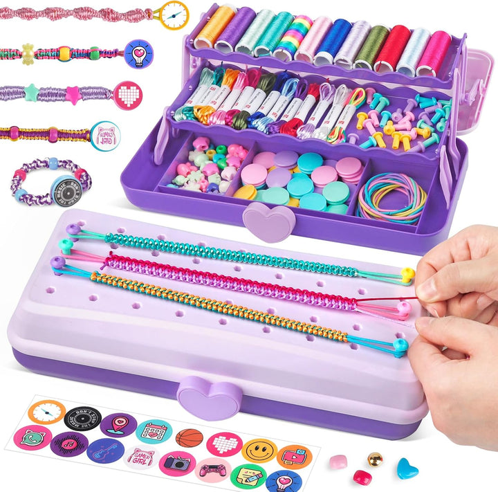 Kit de fabricación de pulseras de la amistad con caja de almacenami...