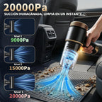 Aspiradora de Coche, Potente Succión de 20000Pa y Batería de 6000mAh, Hasta 40 Min de Uso, Negro