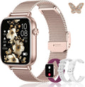 Reloj inteligente para mujer, rastreador de fitness HD de 1.85 pulgadas (respuesta/hacer llamadas/mensajes), más de 130 modos deportivos con frecuencia cardíaca 24/7/monitor de sueño/podómetro