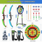 Bow y Arrow para Kids, LED Light Up Archery Set, Indoor Outdoor Sport Gifts para Boys Girls Ages 4-12