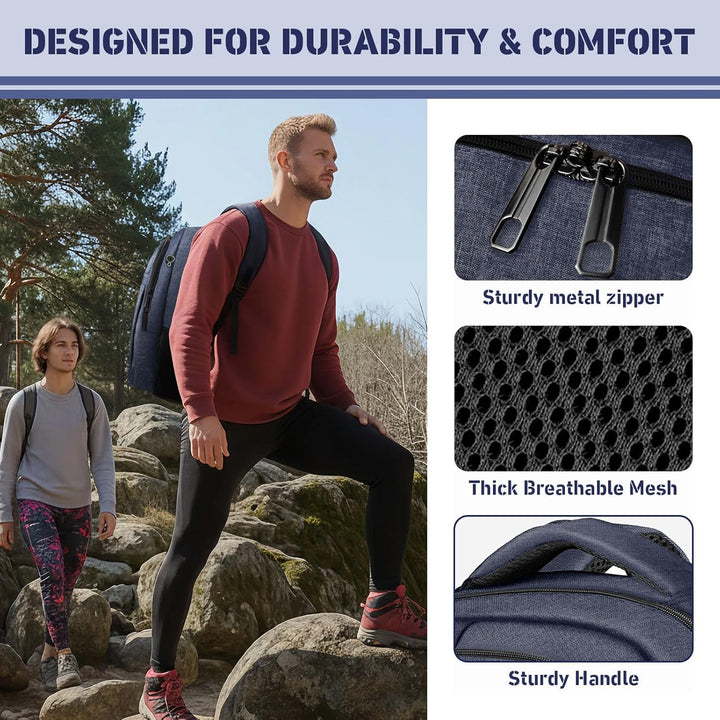 Bxiuna Mochila de viaje, mochila para laptop de negocios de 40 L co...