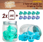 Toysmith Juego de Persiguiendo Luciérnagas para Niños - El Juego de Brillar y Buscar - Juegos Interactivos para Niños - Juego de Interior y Exterior - para Edades 3+, Azul, Verde