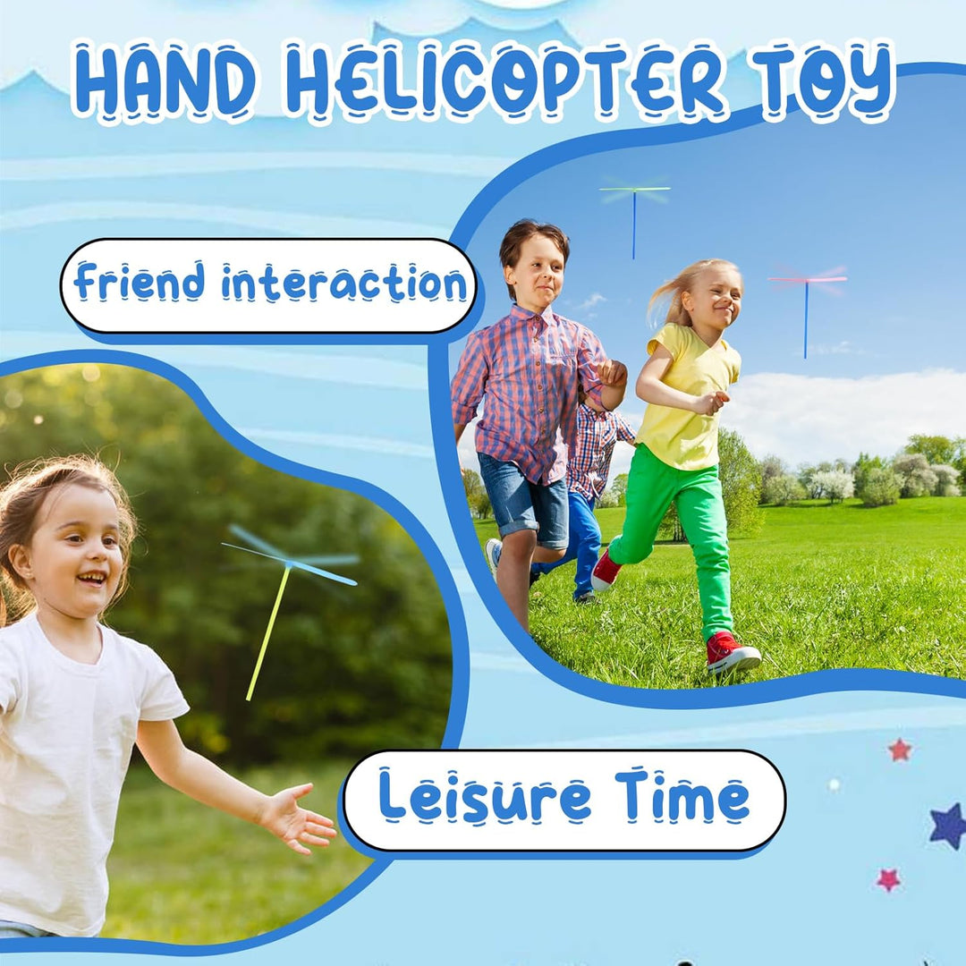 Juego de 100 juguetes de helicóptero volador 50 hélices