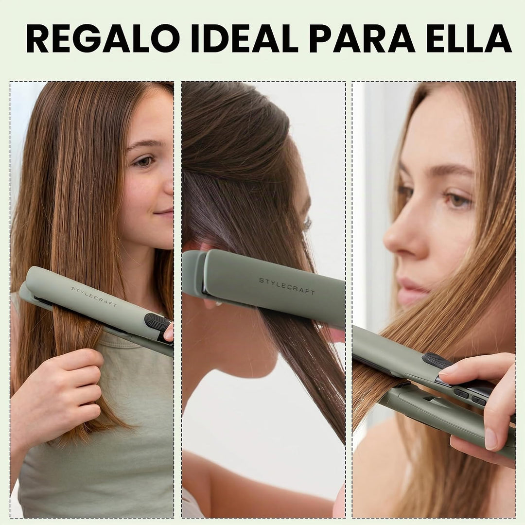 StyleCraft Sage - Plancha de pelo de titanio vibrante, 1 pulgada |...