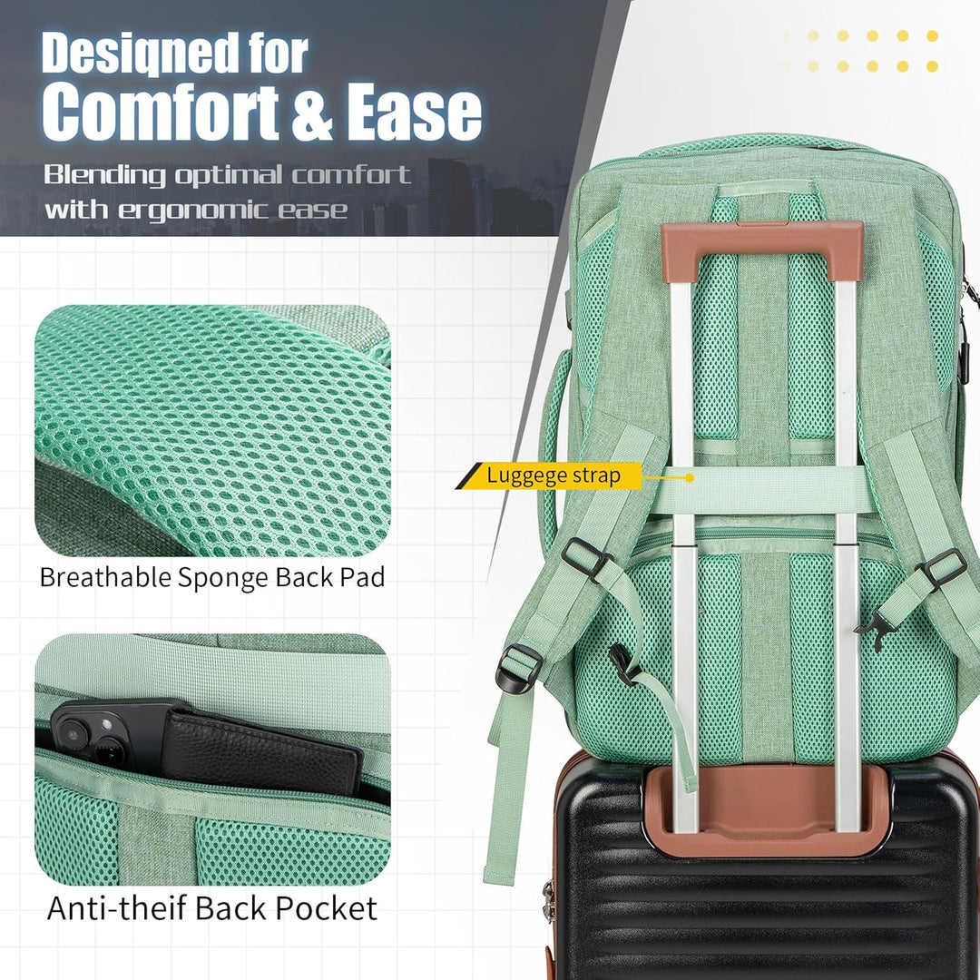 Mochila de viaje Velaybor 42L con 4 cubos de embalaje, bolsa de man...