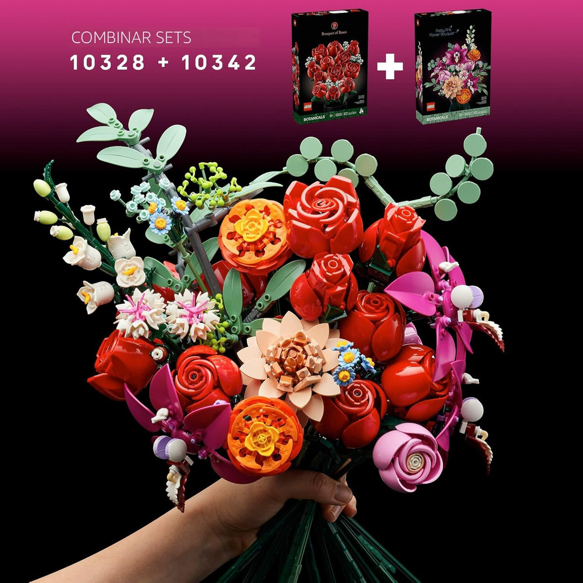 LEGO Botanicals - Ramo de rosas artificiales juego de