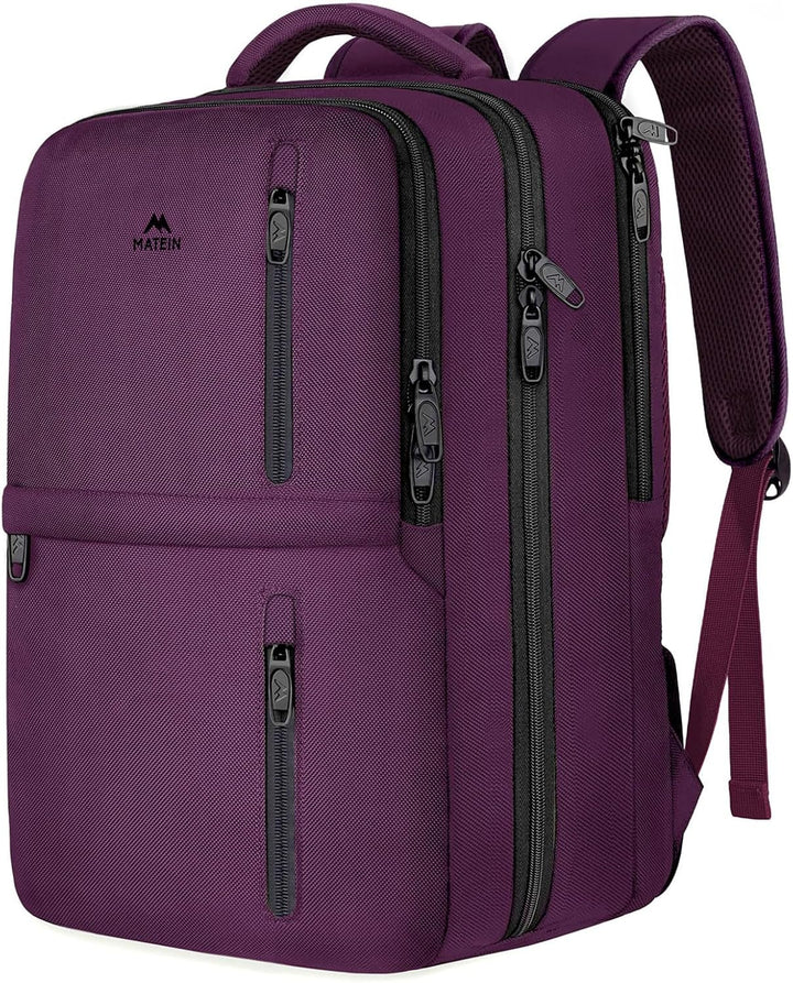 MATEIN Mochila de viaje para mujer, mochila de equipaje de mano ext...