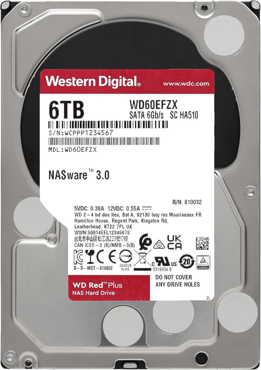 Western Digital - Disco duro interno WD Red Plus para sistema NAS d...