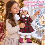 Set de Ropa y Accesorios para Muñeca Americana de 18 Pulgadas, 7 Piezas, Navidad