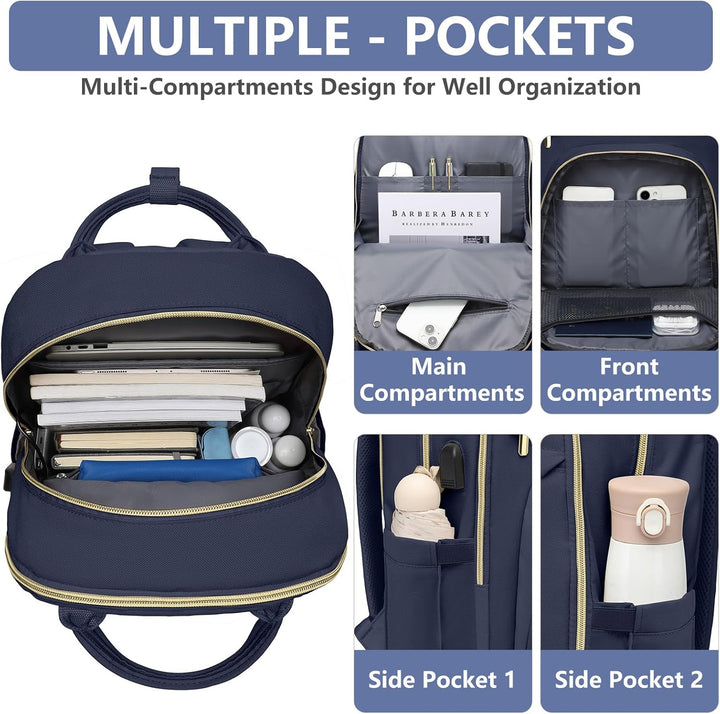 Mochila para laptop para mujer, bolsa de trabajo, mochila de viaje...