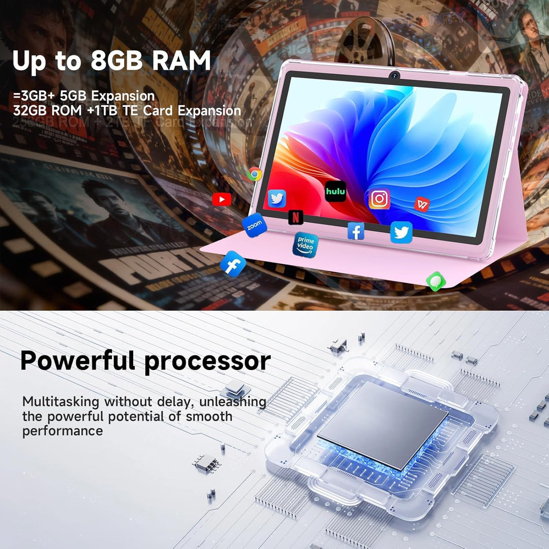 PEICHENG Tablet Android 14.0 de 7", RAM 8GB (3+5 Expand) + 32GB...