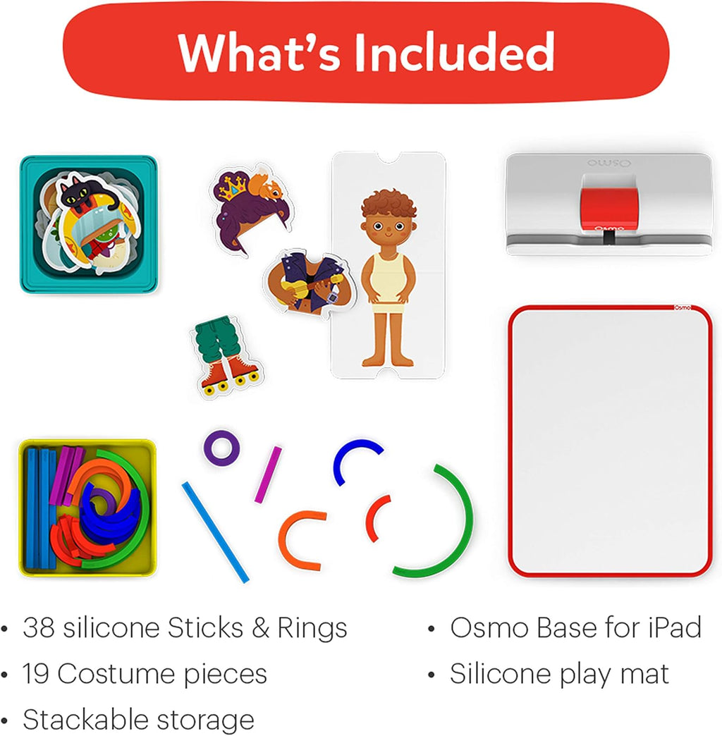 Osmo Little Genius Kit de 3 a 5 años, fonética y letras preescolares, iPad