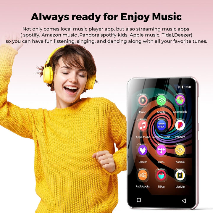 Reproductor de MP3 de 160 GB con Bluetooth y WiFi, reproductor de m...
