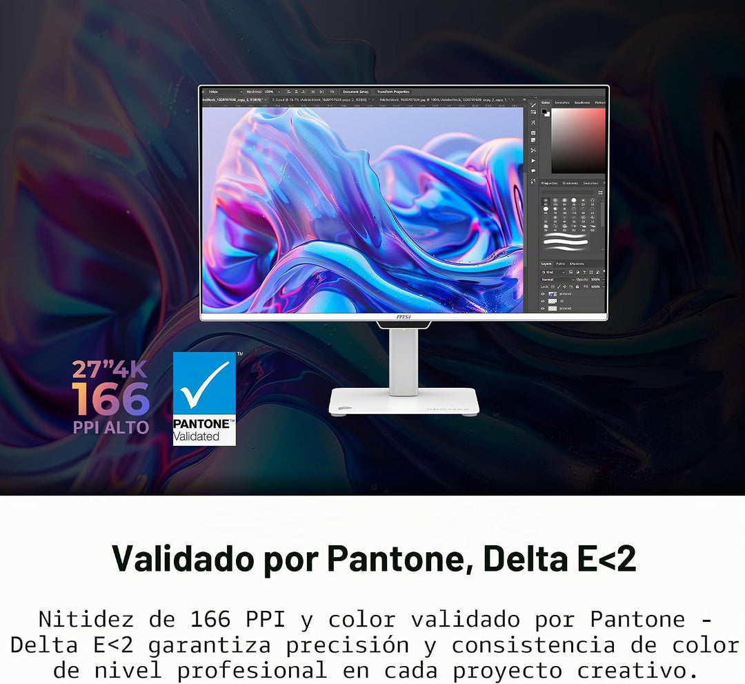 msi PRO MAX 271UPXW12G - Monitor de concentrador 4K UHD QD-OLED (38...