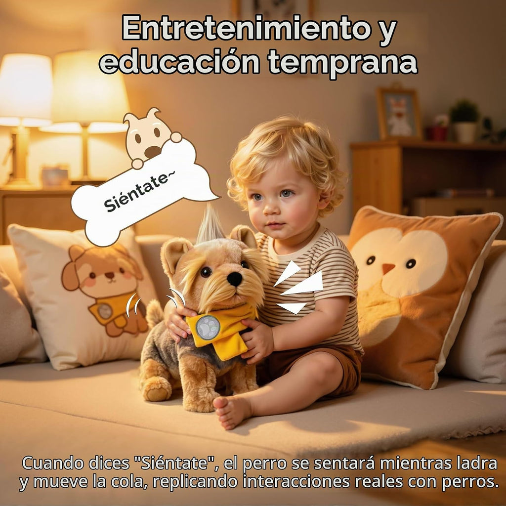 TUMAMA - Perro electrónico interactivo para caminar y ladrar para niños