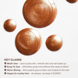 ICONIC LONDON Prep-Set-Glow | Hidratante + Fijador + Spray brillant...