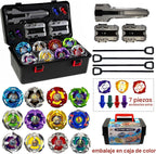 Battle Spinning Top Set con 12 Colorful Tops, Launchers y Accessories, Combat Game Collection