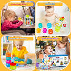 6 en 1 Juego Montessori para Bebés, Set Sensorial para Recién Nacidos, Regalo de Aprendizaje Temprano