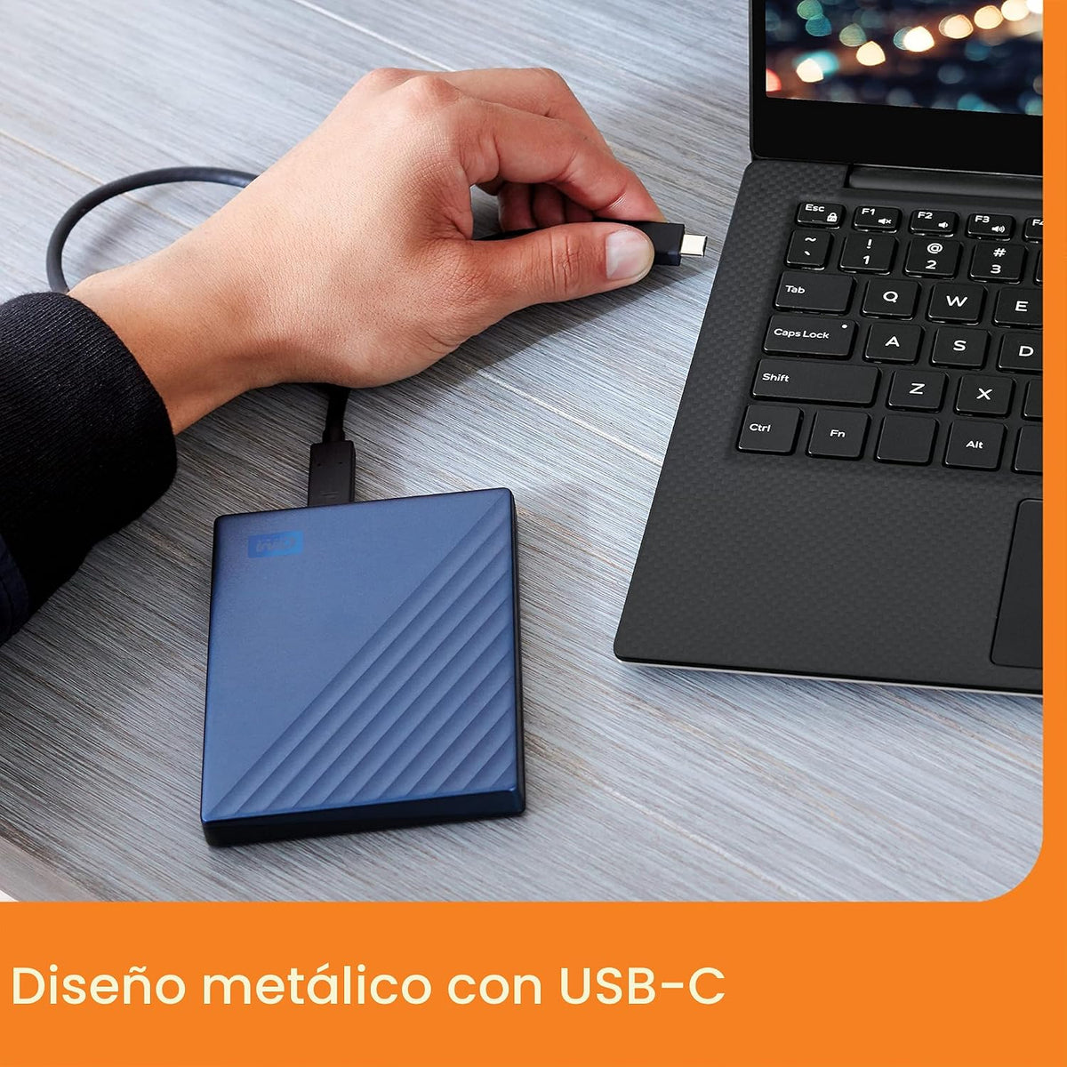 WD 5TB My Passport Ultra, Azul, Disco duro externo portátil, softwa...