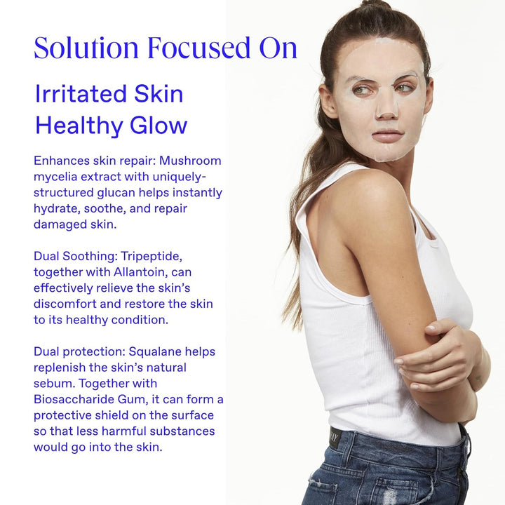 BioRepublic Máscara InvisaMask ultra calmante para rostro, con escu...