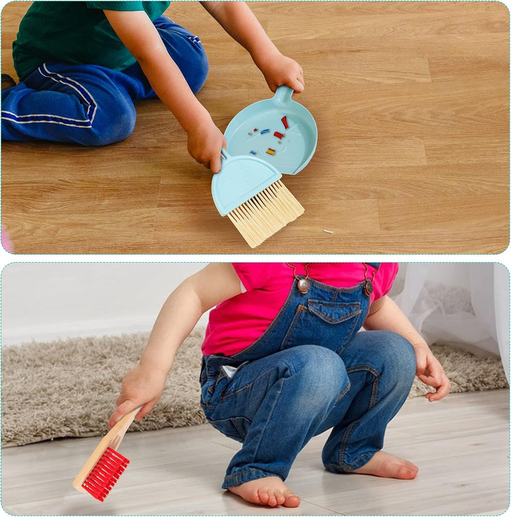 Set de limpieza para niños con aspiradora eléctrica, juguetes de limpieza de madera para niños pequeños