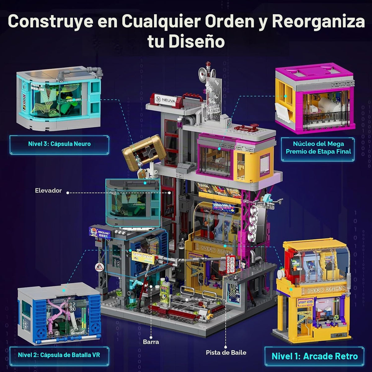 Lumibricks Cyberpunk Game Stack Lighting-Building-Bricks Set - 2580 Pcs