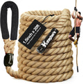 Cuerda de escalar para gimnasio - Cuerdas de ejercicio de 1.5 pulgadas de diámetro en longitudes de 10FT, 15FT, 20FT, 25FT, 30FT, 35FT, 40FT, 50FT para fitness y entrenamiento de fuerza, cuerda de escalada para adultos en casa, interior o exterior