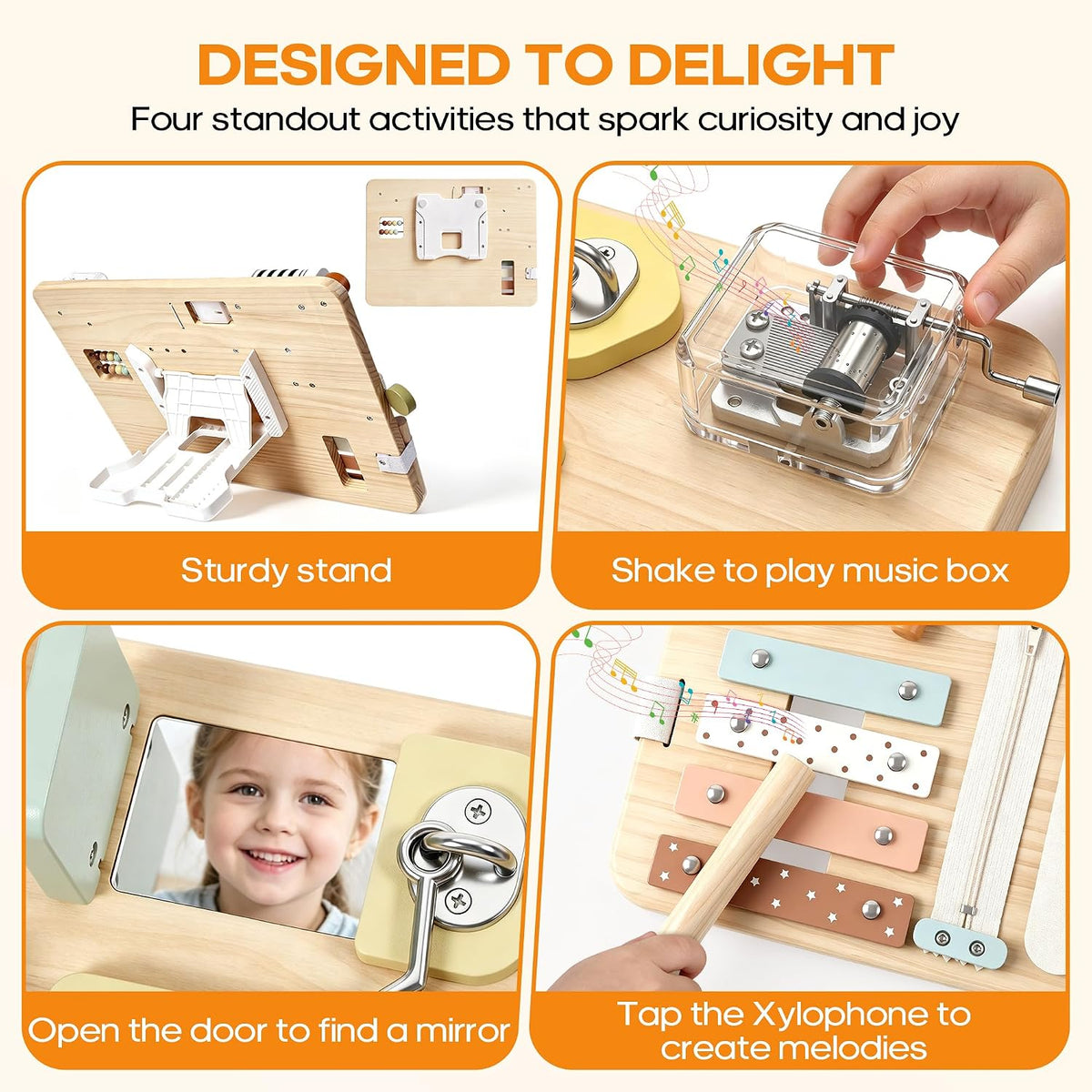Juguetes Montessori de madera para niños pequeños