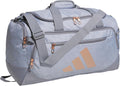 adidas Defender - Bolsa de lona color gris y oro rosa, OSFA