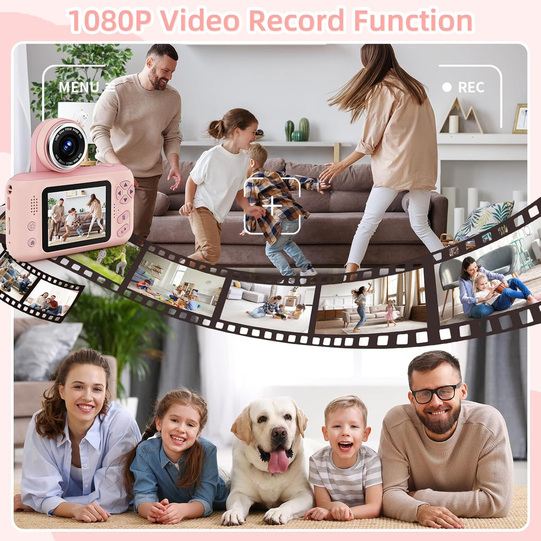 Makolle Cámara de selfie infantil de video digital HD, regalo de cu...