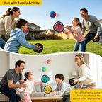 Juego de pelotas para lanzar y atrapar para niños, pelotas suaves adhesivas de béisbol para niños, para interiores y exteriores, patio, césped, camping, playa, juego para la familia, cumpleaños