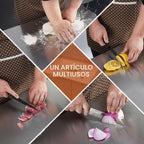 Tablas de cortar de acero inoxidable para cocina, tablas de cortar de acero inoxidable 304 con borde y almohadilla antideslizante de silicona para cortar carnes y frutas en la encimera, fáciles de