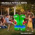 Saco de boxeo inflable de dinosaurio de Preferred Toys para niños – Bolsa Bop para niños pequeños y niños de 3 a 14 años – Juguetes de 47" inflables con acción de rebote – Llene la base con arena o