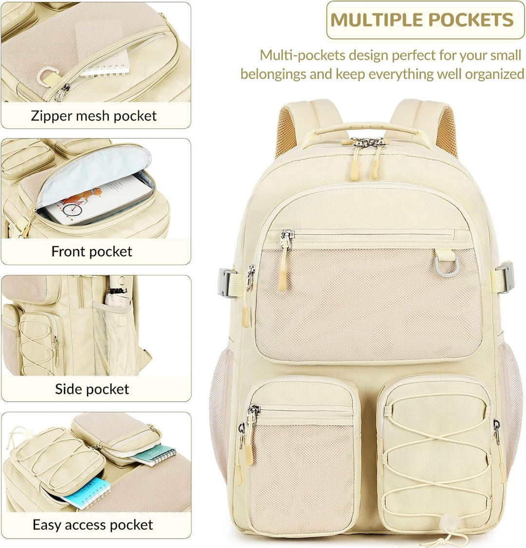 Lohol Mochila resistente al agua con múltiples bolsillos para viaje...