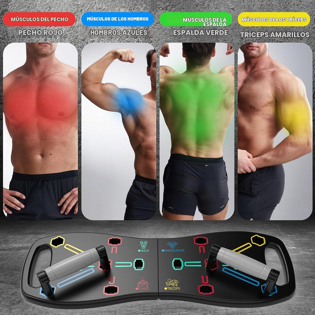 Banco de Flexiones, Tabla Portátil para Flexiones para Hombre, Barra de Flexiones Plegable
