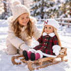 Set de Ropa y Accesorios para Muñeca Americana de 18 Pulgadas, 7 Piezas, Navidad