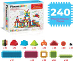 PicassoTiles 240 piezas de bloques de cerdas de erizo 3D STEM juguete de