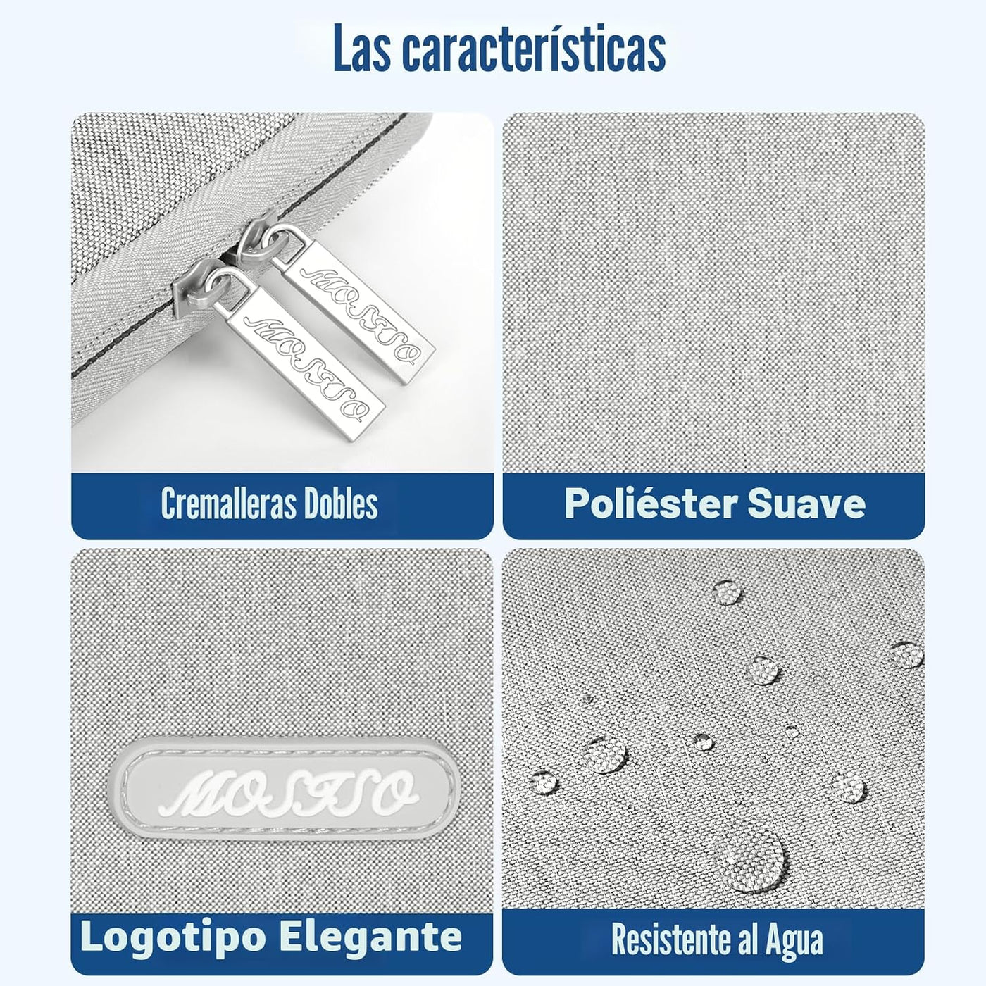 MOSISO Funda vertical de poliéster con bolsillo para laptop de 17 a...