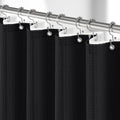 3 en 1 Waffle Shower Curtain Set con PEVA Liner 72Wx72H negro