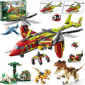 HOGOKIDS Juego de juguetes de construcción de aviones 3 en 1 con dinosaurio
