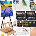 Nicpro - Kit de pintura artística de lujo de 158 piezas para artista con caballete, pinturas y pincel