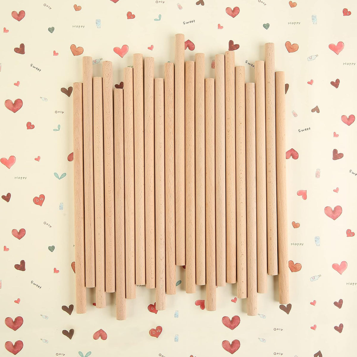 60 unidades de palos de ritmo para niños a granel, palos Lummi de música de madera