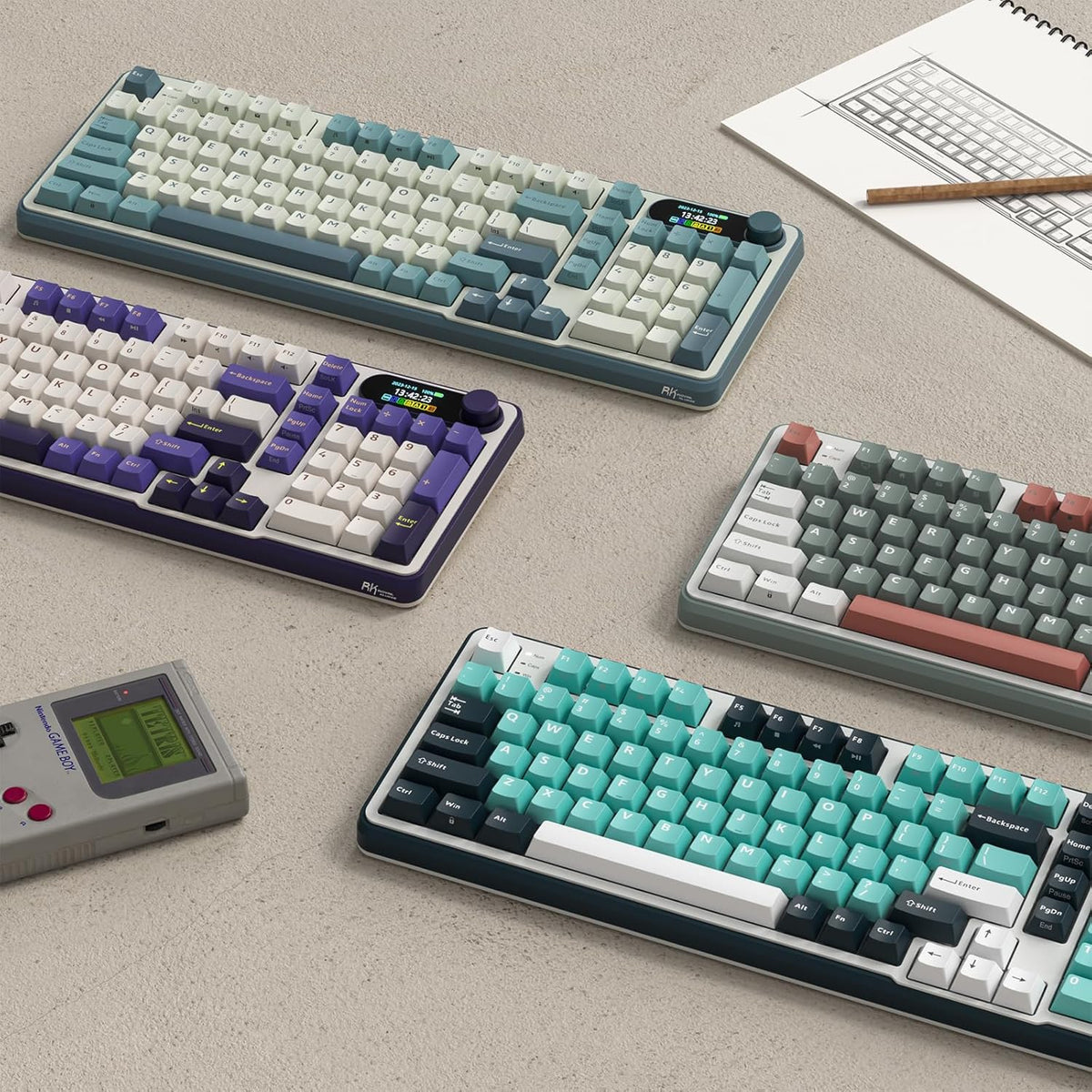 RK ROYAL KLUDGE S98 Teclado mecánico con pantalla inteligente y per...