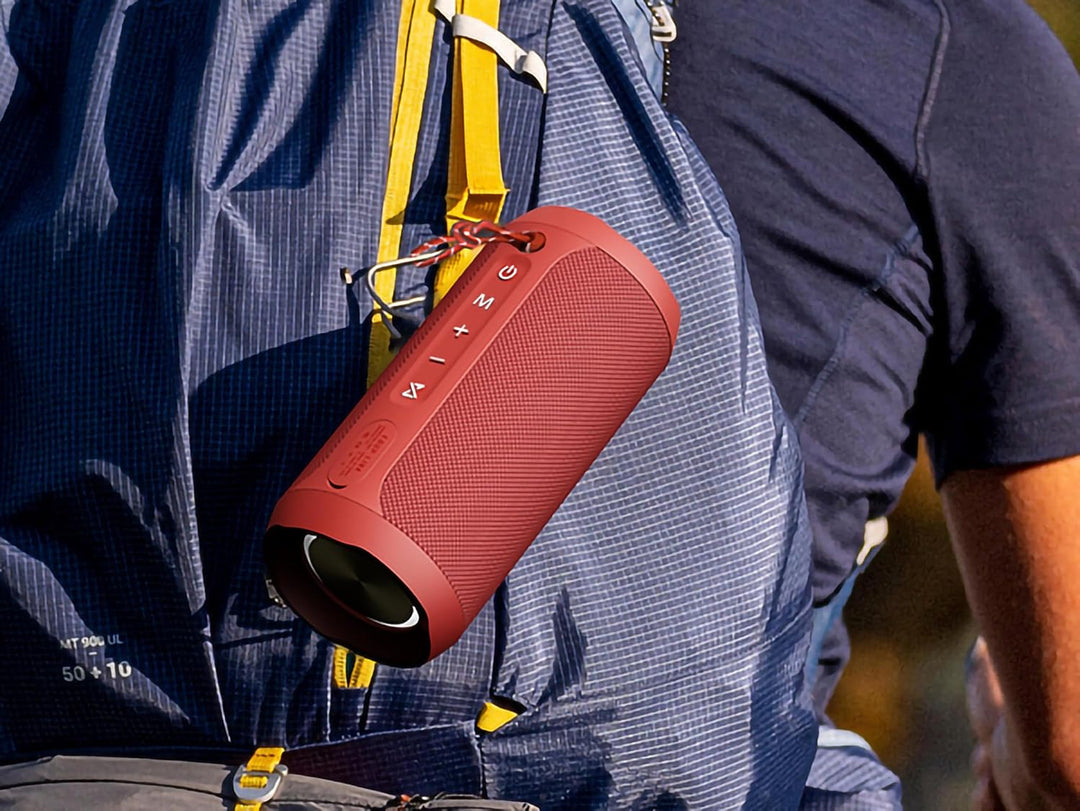 EDUPLINK - Altavoz Bluetooth IPX7 impermeable inalámbrico, rojo | B...