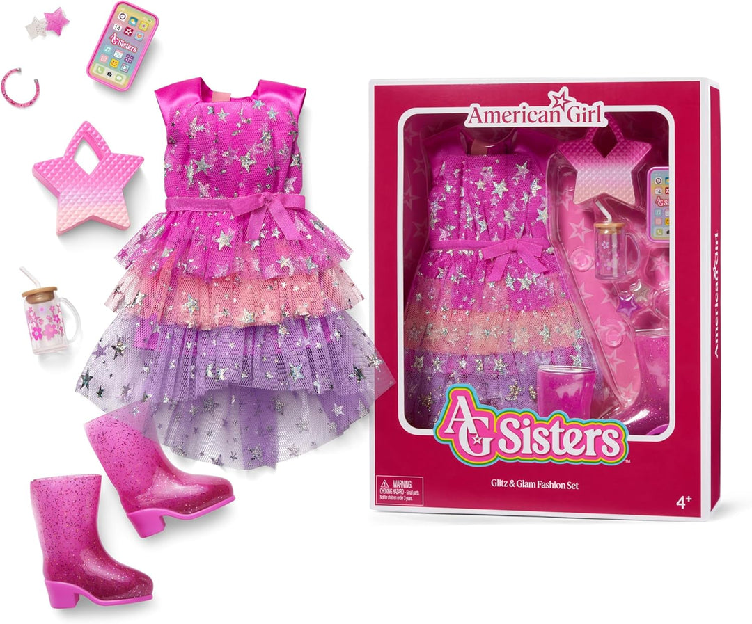 American Girl, AG Sisters - Juego de moda Glitz &amp; Glam, ropa de...