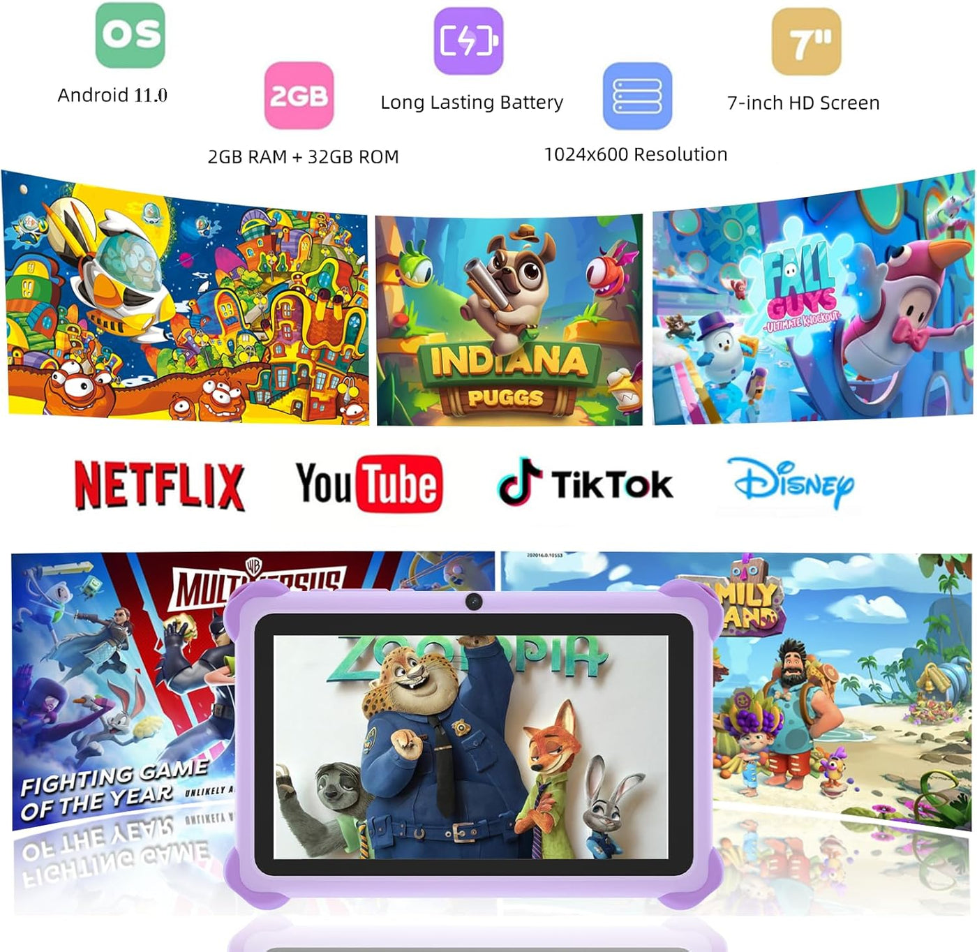 Tablet para niños de 7 pulgadas, tableta para niños de 32 GB, table...