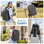 LVVIL Mochila para consola PS5/Slim/Pro, funda de transporte de protección completa para PS5, bolsa de viaje, bolsa de almacenamiento PS 5 de gran capacidad para controladores duales, portal PS, portátil, tarjetas de juego, kits de accesorios Sony PSP
