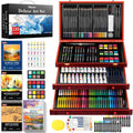 iBayam Art Supplies, paquete de 195 kits de pintura de dibujo de lujo, juego de 3 cuadernos de bocetos