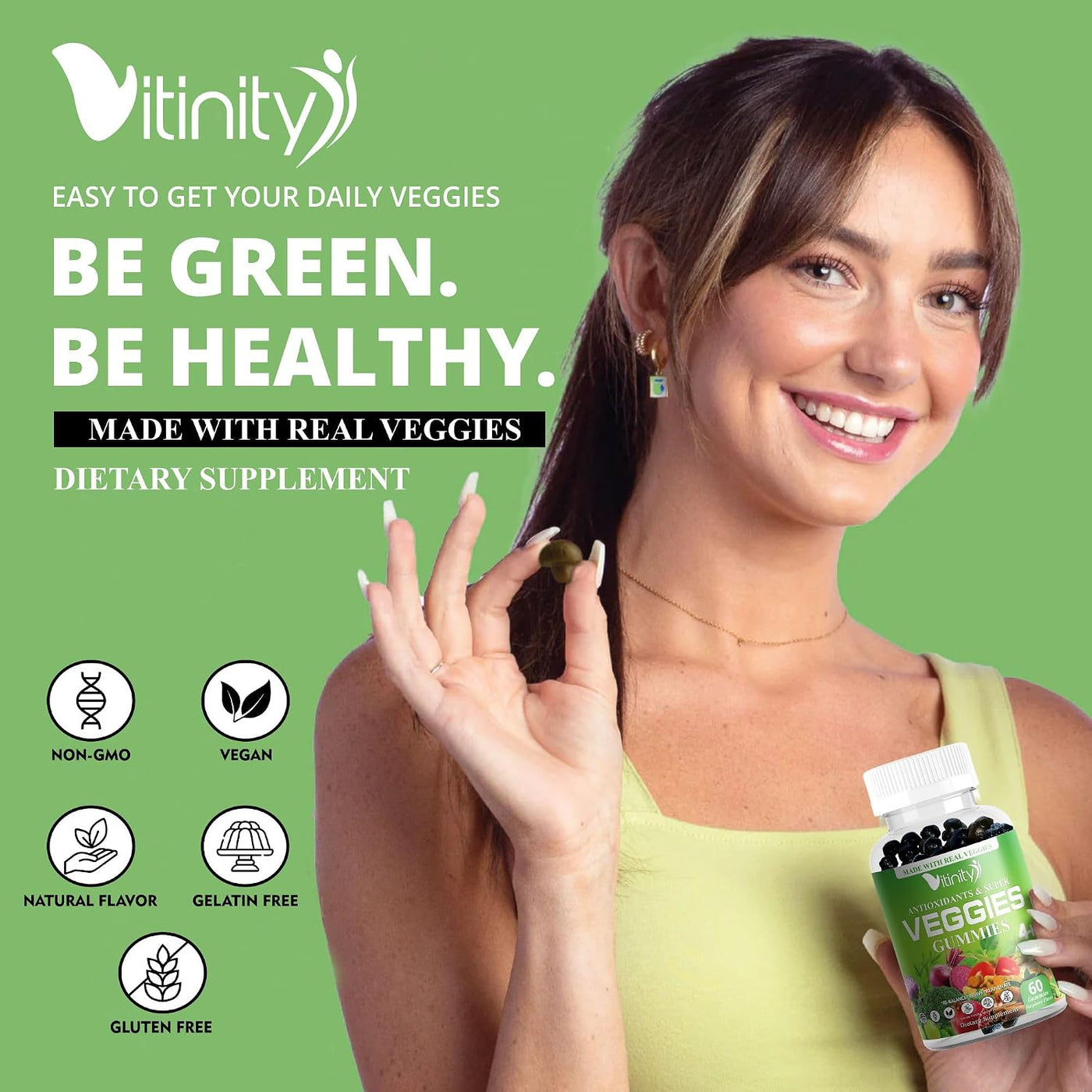 VITINITY Super Greens - Gomitas multivitamínicas | Hechas con 30 su...